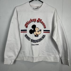 Disney Mickey Mouse Crewneck Women's Medium Classic WDW *FLAWS*